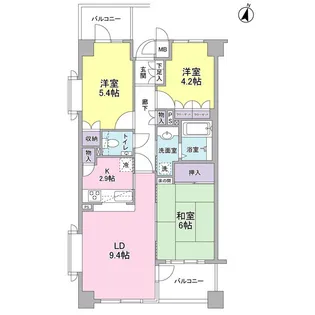 アクシア鷺沼【2階】の間取り