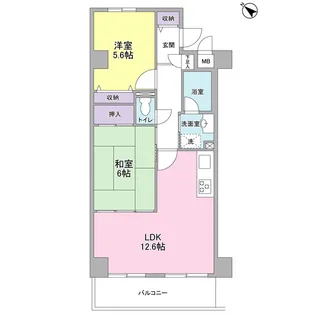 レジデンス ヨコハマ南【5階】の間取り