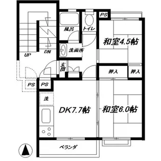 東急市が尾ドエリングD棟【5階】の間取り
