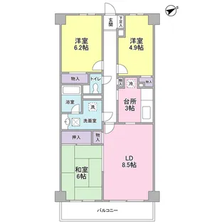 ファーサ宮崎台【3階】の間取り