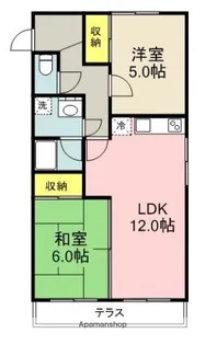 東成瀬ハイツ【2階】の間取り