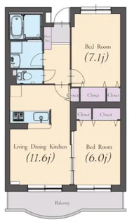 シンフォニア【3階】の間取り