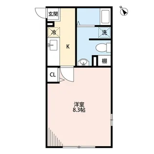 アムール ローズ【1階】の間取り