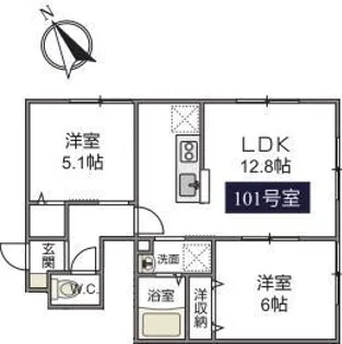 ソフィア【101号室号室】の間取り
