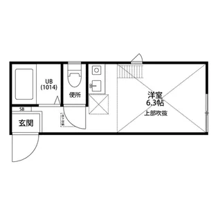 ミルフルール西横浜【1階】の間取り