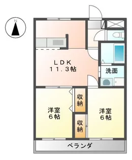 エスポワール茅ヶ崎【3階】の間取り