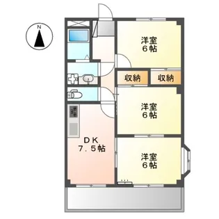 サザンフィールド【3階】の間取り