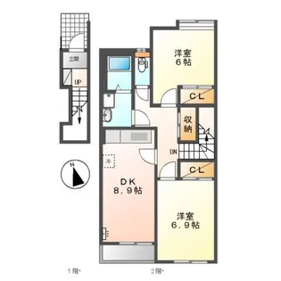 サンタプレイス【2階】の間取り