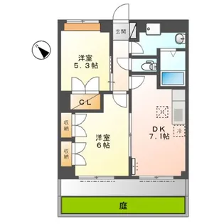 グリーンパーク【1階】の間取り