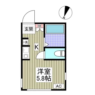 ヒルズ横浜【1階】の間取り