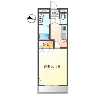 カサ デ セントロ 横浜【2階】の間取り