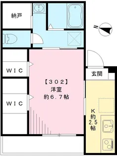 グレースナジマ【302号室号室】の間取り