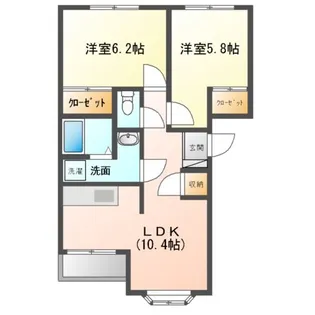 ヴィラージュⅡ【1階】の間取り
