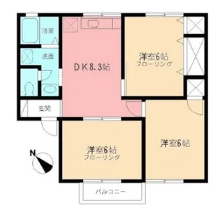 ハイツスイーダT【2階】の間取り