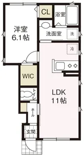 フロル高津【101号室号室】の間取り