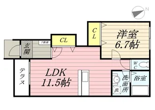 セレーノ・東栖【1階】の間取り