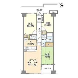 グレーシア横濱片倉【3階】の間取り