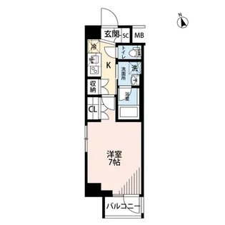 プレール・ドゥーク川崎大師Ⅱ【6階】の間取り