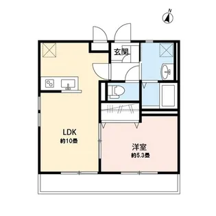 デュラカーサ・ルシア河輪森【2階】の間取り