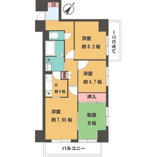 グリーンヒル弥生台【3階】の間取り