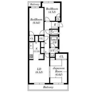 サンヒルズ上大岡【1階】の間取り