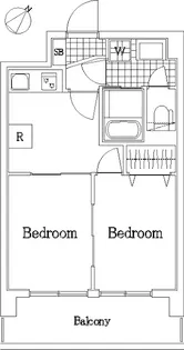 ファーストクラス荏田【203号室】の間取り