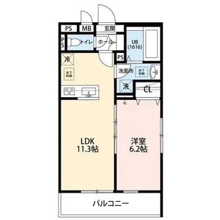 リコルテ田奈【1階】の間取り