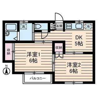 グリーンヒル蝉坂【2階】の間取り