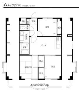 ノーブル壱番館【3階】の間取り