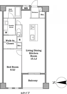 レジディア武蔵小杉【2階】の間取り