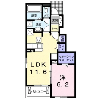 アンランジュⅡ【1階】の間取り
