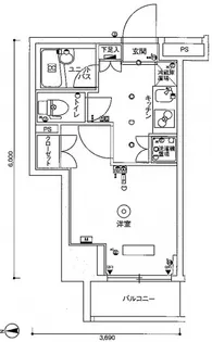 スカイコート武蔵小杉壱番館【704号室号室】の間取り