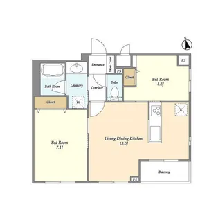 CHARMANT GRANDIR【1階】の間取り