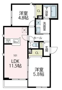 メゾンアイⅢ【101号室号室】の間取り