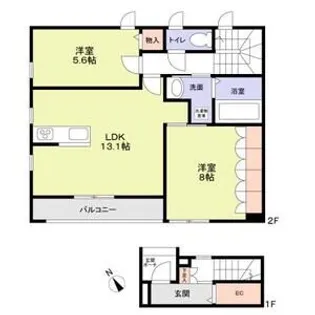 フォレスト ルーチェ【2階】の間取り