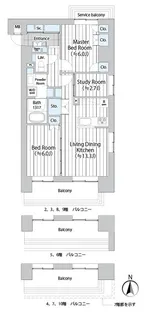 GOTEN 武蔵小杉【2階】の間取り