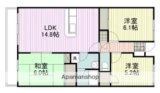 ディアパーク杉田南【1階】の間取り