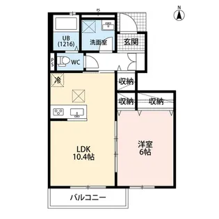 クレール鎌倉北【1階】の間取り