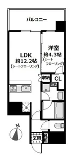 PORTSIDE URBAN RESIDENCE【8階】の間取り
