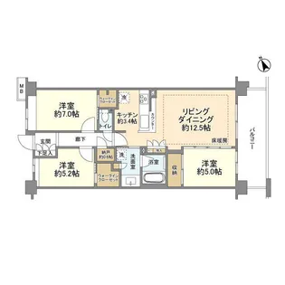 ブランズシティ本郷台フィールドテラス【3階】の間取り