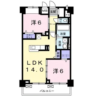 トゥジュール T.Y【4階】の間取り