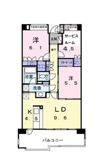 ノーブルフォレスタ【1階】の間取り