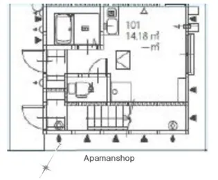 アーヴェル峰岡町【1階】の間取り