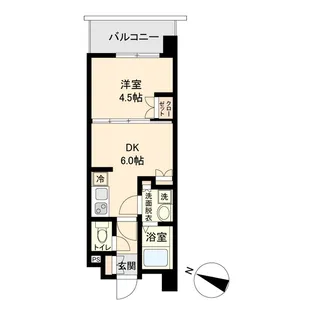 オープンブルーム二子【1階】の間取り