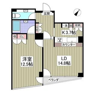 ポートタワー山下町【9階】の間取り
