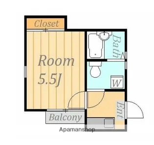 神奈川県横浜市鶴見区下野谷町1丁目【アパート】の間取り
