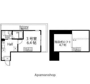 ハーミットクラブハウス羽沢国大【1階】の間取り