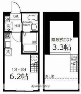 ハーミットクラブハウス境之谷ⅡA棟【1階】の間取り