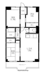 富士スカイハイツ【4階】の間取り
