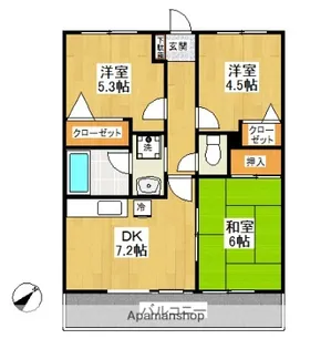 サンカーラ壱番館【3階】の間取り